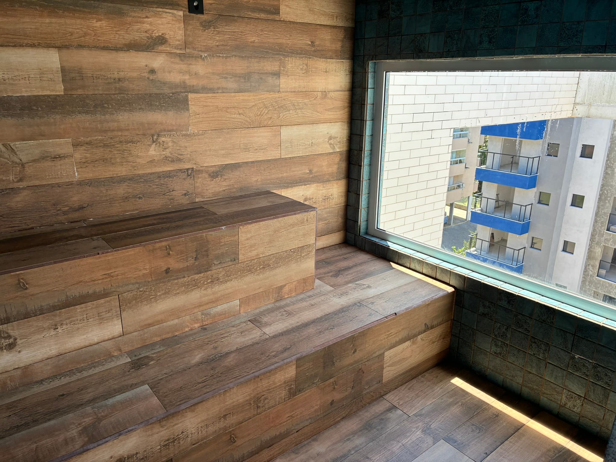 Sauna disponível para hóspedes no condomínio